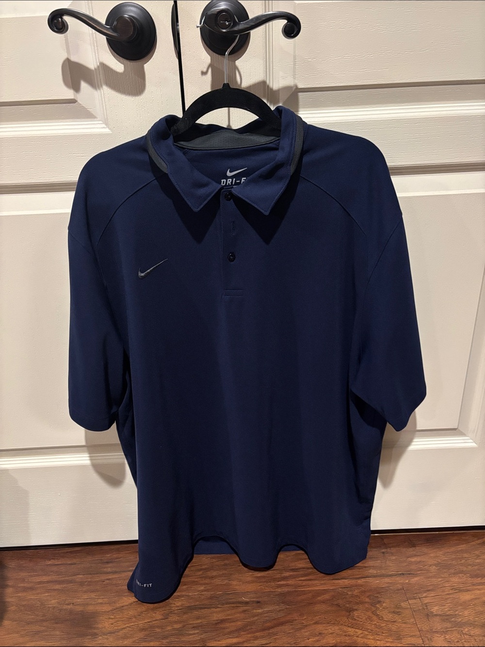 Nike Men's Navy Blue Dri-FIT Polo Shirt